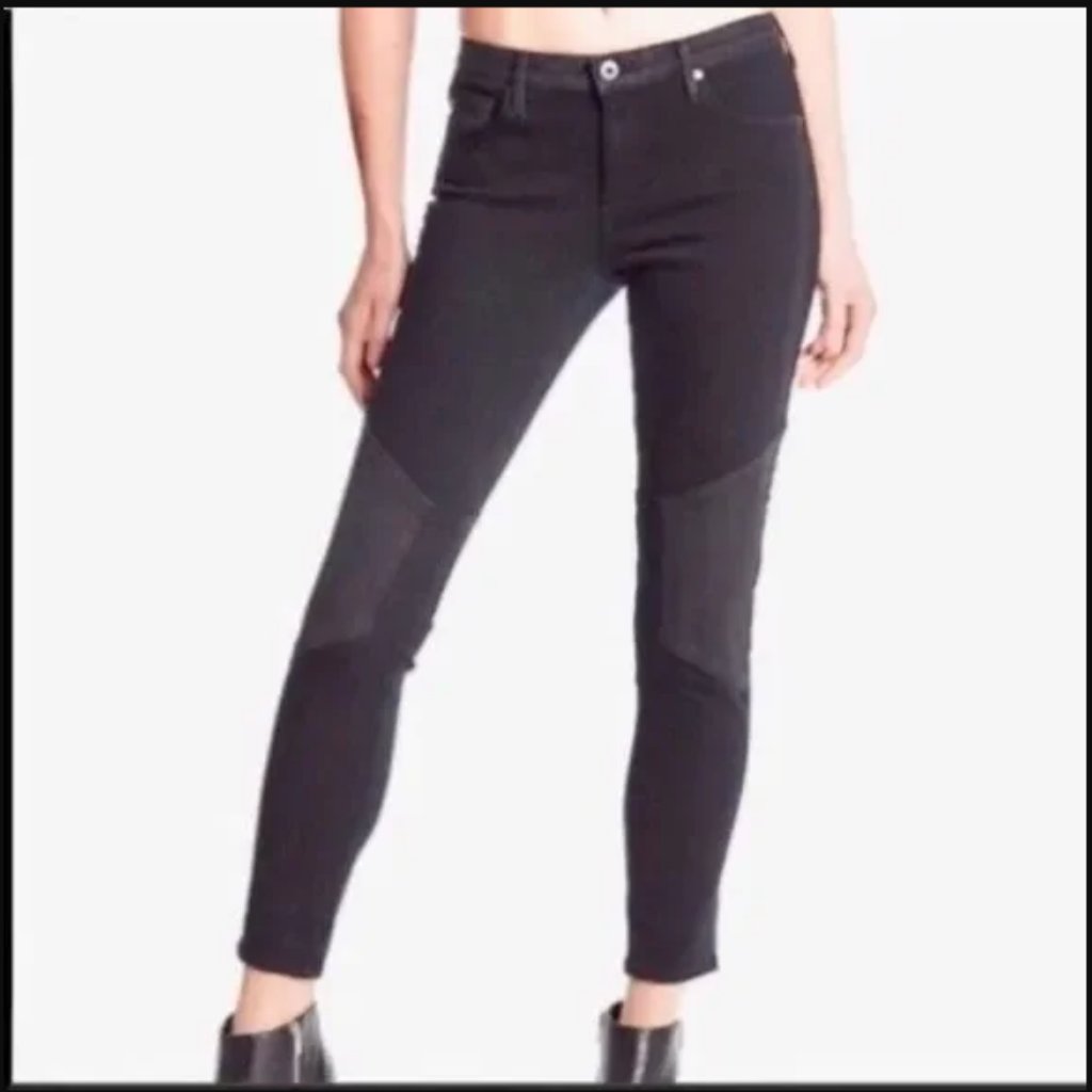 Ag Kit Seamed Legging Ankle Jean Black (786)